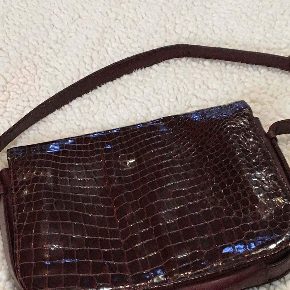 Cartier alligator bag, Bordeaux - Picture 10 of 11